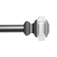 thumbnail image 2 of Exclusive Home Prism 1" Curtain Rod and Coordinating Finial Set, Gunmetal, Adjustable 36"-72", 2 of 5