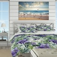 thumbnail image 3 of Designart "Serenade Of Green And Purple Bamboo In The Tropics II" Tropical Bedding Covert Set - Tropical Bed Set With 1 Sham, 3 of 5