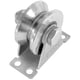 thumbnail image 2 of 2 Packs 2 Inches Groove Wheel Pulley, 304 Stainless Steel V-groove Track Wheel, Heavy Duty V-type Groove Wheel, Max Load-bearing Capacity 440 Lbs--, 2 of 4