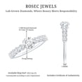 thumbnail image 6 of Rosec Jewels Lab Created Diamond Engagement Ring with Side Stones - Ef-Vs Quality - with Jewelry Box, 925 Sterling Silver, US 4.00, 6 of 9