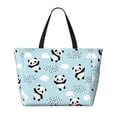 thumbnail image 2 of Gaeub Cute Panda Bear Beach Travel Bag, Multi-Pocket Beach Bag, Summer Vacation Bag, Beach Essentials Tote, 2 of 7