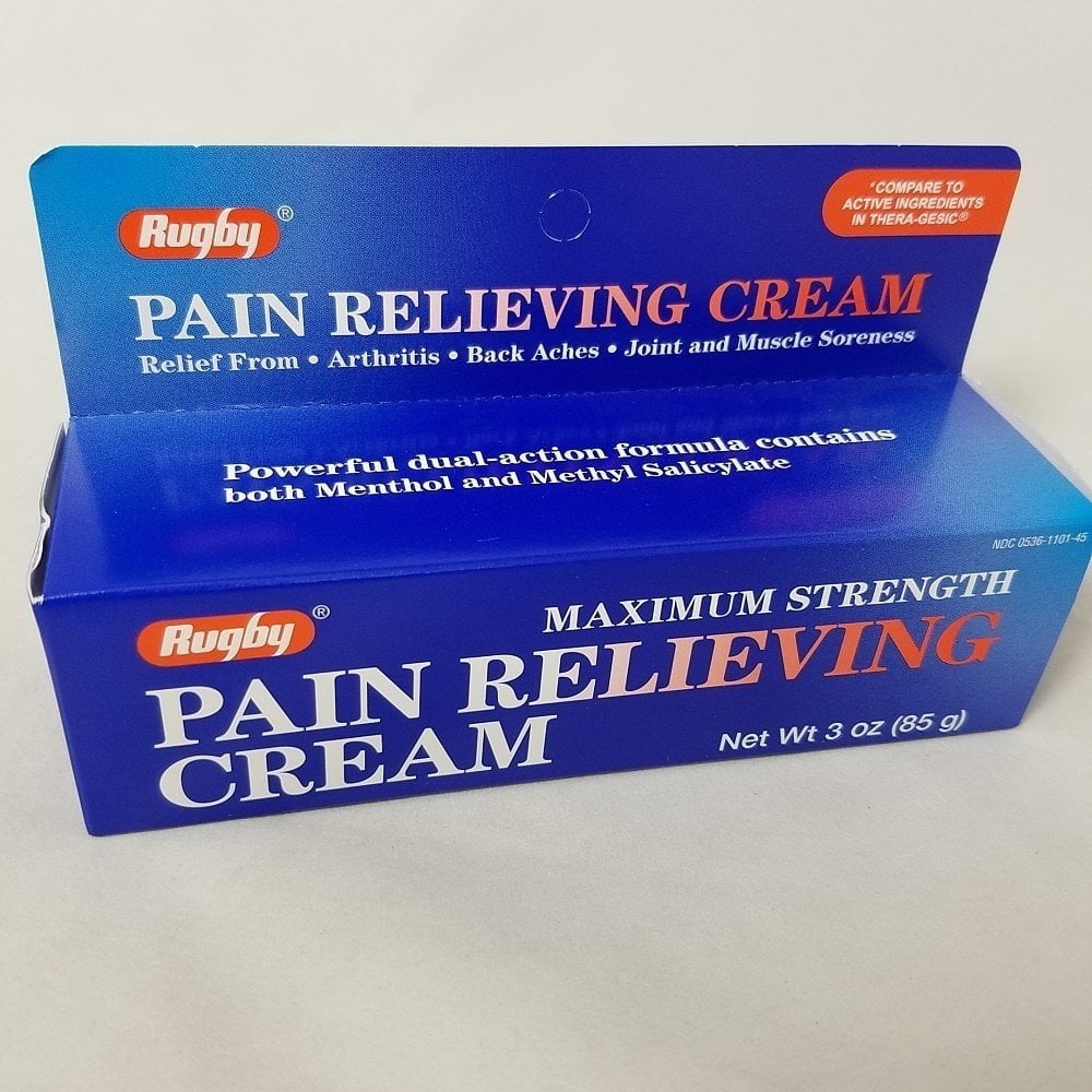 Rugby 536110145 Maximum Strength Pain Relieving Cream 3oz (Pack of 3)