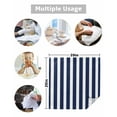 thumbnail image 5 of Boanket Navy Blue Striped Cloth Napkins Set of 4, Holiday Napkins for Baby Shower, Modern Farmhouse Blue White Stripes Washable Reusable Dinner Napkins for Cocktail Wedding Party, 20 x 20 Inch, 5 of 7
