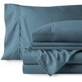 thumbnail image 2 of Bare Home 5 Piece Sheet Set, Microfiber, 2 Extra Pillowcases, Twin XL, Coronet Blue, 2 of 6