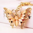 thumbnail image 2 of Precioso llavero con forma de mariposa con diamantes de imitación de cristal brillante, colgante para bolso, dije para mujeres y niñas, 2 of 5