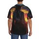 thumbnail image 3 of Fotbe Sunset Western Cowgirl Camisa Estampada de Manga Corta para Hombre, Casual de Verano, Estilo Playero, Sin Arrugas-Large, 3 of 5