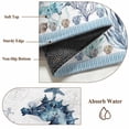 thumbnail image 6 of Round Area Rug 7 Ft, Coastal Seahorse Washable Non-Slip Circle Carpet for Living Room/Bedroom, Nautical Starfish Shell Seaweed Anchor Low-Profile Large Runner Mat Collection Rugs for Indoor, 6 of 7