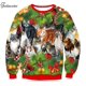 thumbnail image 3 of Sudadera con gráficos de animales Kawaii para hombre, chándal de cuello redondo, ropa de calle de Navidad fea, ropa Vintage de los años 90, otoño, 3 of 4