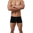 thumbnail image 4 of Xidunhg Men's Trunks Underwear Silk Boxer Briefs Short Leg Black/4pack L, 4 of 5