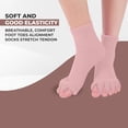 thumbnail image 2 of Happy Feet Toe Alignment Separator Socks, Prevent Foot Cramps and hammertoes, Toe Separator Massage Socks, 2 of 14