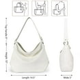 thumbnail image 6 of Montana West Soft Hobo Bags for Women Purses and Handbags Shoulder Satchel Bag, Solid White, 6 of 7