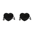 thumbnail image 2 of Minnieouse Bolso bandolera multifuncional Longitud de la correa ajustable Práctico y elegante y en forma de corazón de melocotón negro negro 2Conjunto, 2 of 6