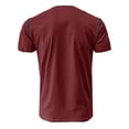 thumbnail image 4 of Frontwalk Men T Shirts Button Up Summer Tops Pocket Henley Mens Loose Fit Blouse Short Sleeve Basic Tee Burgundy L, 4 of 7