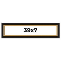 39x7 Frame Gold Real Wood Picture Frame Width 2.25 Inches | Interior Frame Depth 0.5 Inches |
