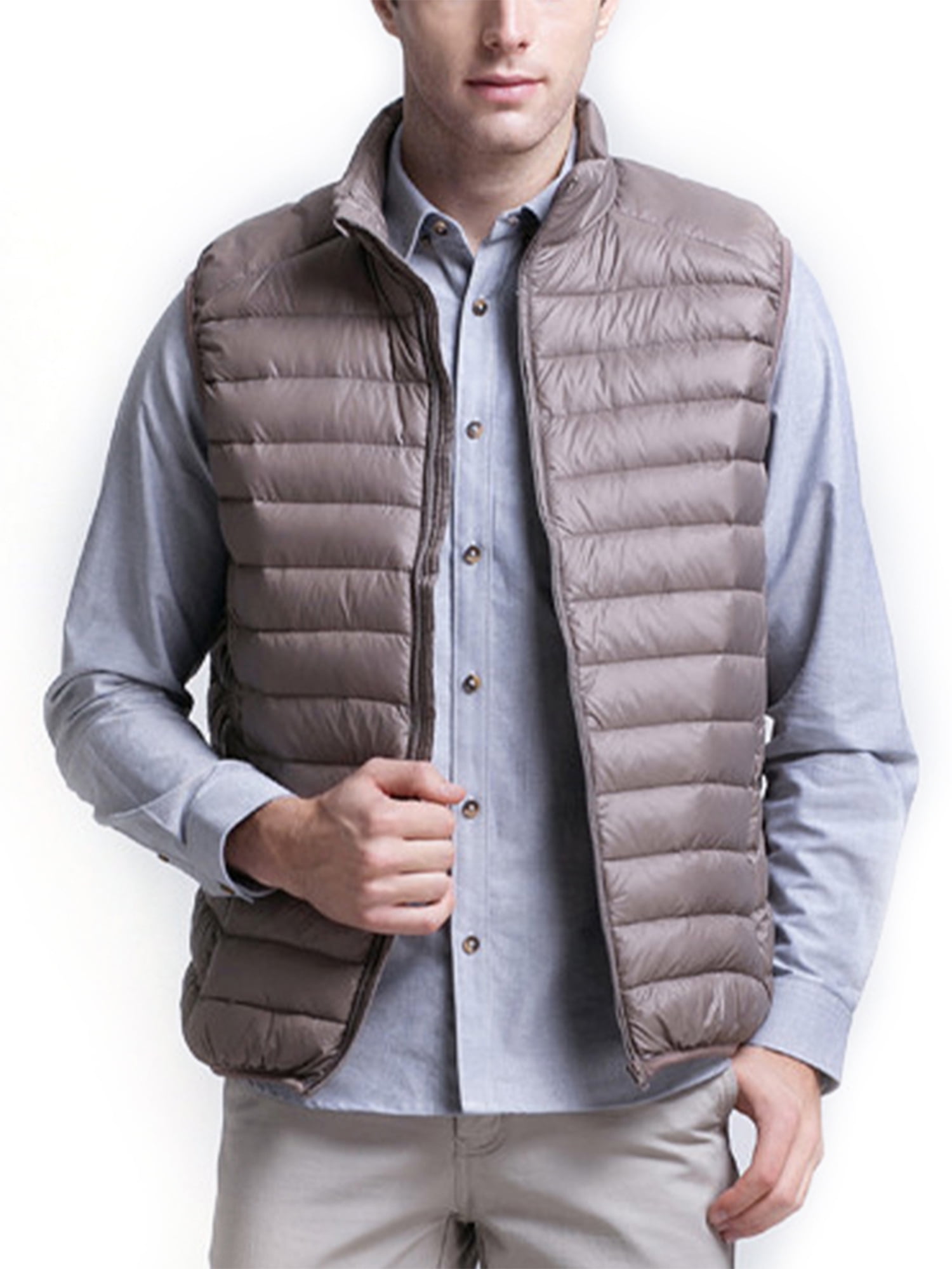 Avamo Water Resistant Lightweight Full Zip Up Down Vest for Men with ...