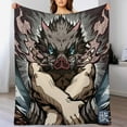 thumbnail image 5 of Demon Blanket Slayer Flannel Throw Blankets Soft Pile Cozy Plush Throw Blanket for All Seasons, 3D Printed Warm Blanket for Sofa Beds Home Decor, 5 of 10
