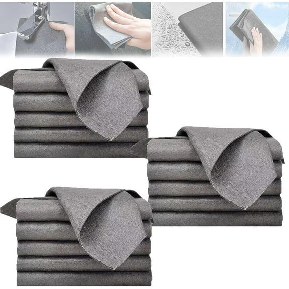 Competeend Thickened Magic Cleaning Cloth 2025,Pickelect/Privilege/šompeeds Thickened Magic Cleaning Cloth Streak Free Reusable Microfiber Rag,Streak-Free Microfiber Cloth Ultra-Absorbent (15pcs)