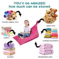 thumbnail image 2 of Muyoka Puf de almacenamiento, cómodo, agradable al tacto, con pelusa, funda para silla, gran capacidad, Oreja de conejo, almacenamiento de juguetes, puf multifuncional Muyoka Hogar, 2 of 7