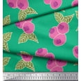 thumbnail image 2 of Soimoi polyester Crepe Fabric Leaves & Berries Fruits Decor Fabric Printed Yard 52 Inch Wide, 2 of 3