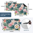 thumbnail image 5 of Pink Starfish Dish Drying Mats for Kitchen Counter, Shell Palm Leaf Tropical Botanical Summer Flower Coastal Absorbent Coffee Bar Mat with Non-slip Rubber Backed Quick Drying Dish Rack Pad 16"x18", 5 of 9