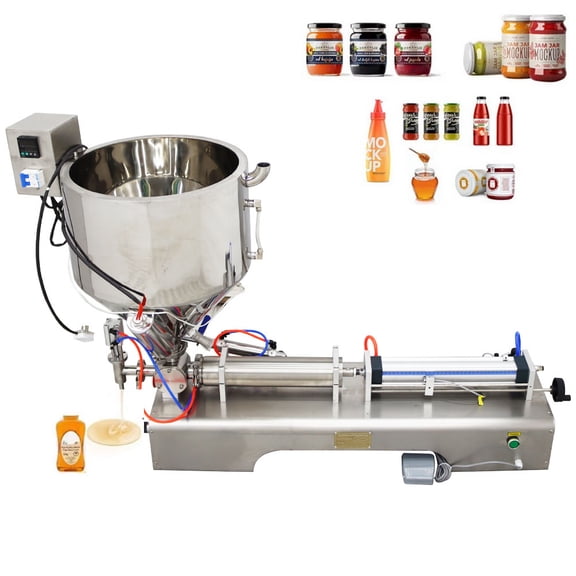 100-1000ML Heating Stirring Filling Machine Single Head Paste Liquid Filling Machine for Shampoo Oil