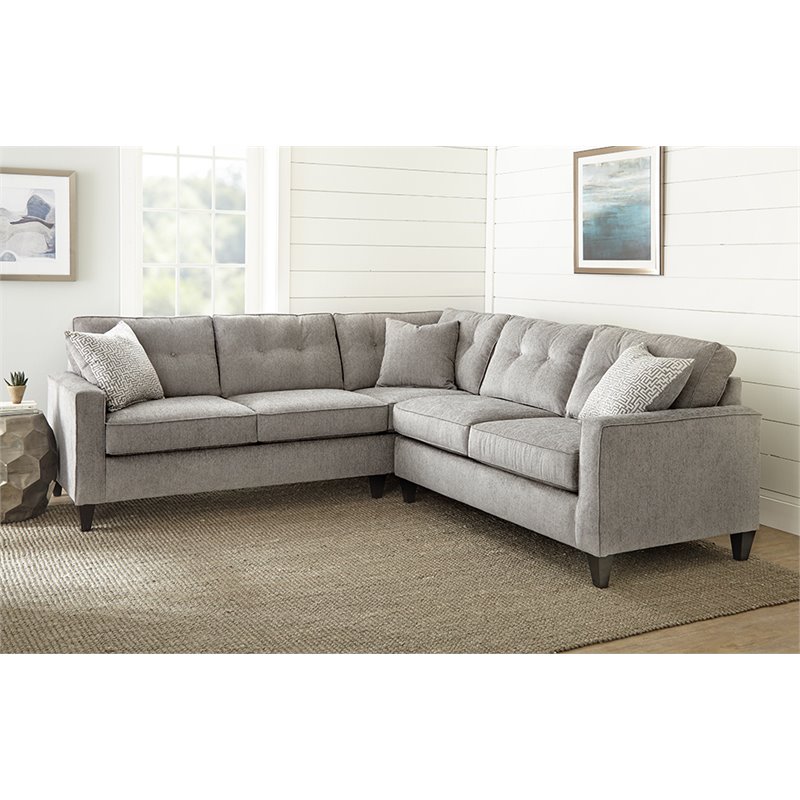 Steve Silver Maddox 2 Piece Corner Sectional in Heathered Gray
