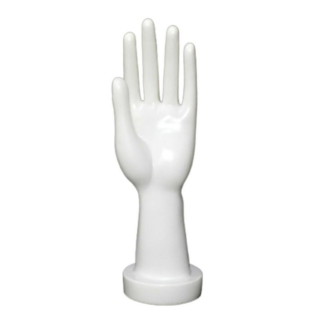 Anillo de mano de maniquí, soporte de exhibición de mano, organizador de joyas, pulsera, soporte para collar, entrenamiento de Arte de uñas, mano izquierda para guante blanco Baoblaze Soporte de exhibición de maniquí