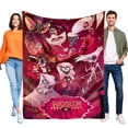 thumbnail image 1 of Hazbin Hotel anti-pilling, suave, ligera, esponjosa y acogedora de lujo para hogar y cocina – Perfecta para niños y adultos,120X180cm, 1 of 6