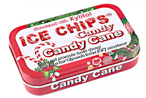 Ice Chips Candy naturally sweetened with xylitol Candy Cane 1.76 ounce