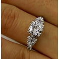 thumbnail image 2 of HeartsAndYou 3.5ct Round Cut Moissanite Milgrain Vintage Inspired Engagement Ring for Women 18k White Gold over Silver, 2 of 7
