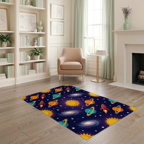 ODIKA Playroom Featuring Bodies Spacecraft Science Theme Classroom Pet Friendly & Kids Safe Play for Bedroom, Reading Nook