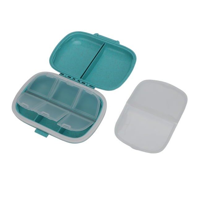 Mini Pill Container, Candy Box Travel Portable 8 Compartments Pill Organizer For Pocket Purse For Daily Pill Storage Box