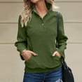 thumbnail image 4 of Yuhangmm Women Hoodies Long Sleeve Hoodless Sweatshirt Casual Crewneck Pullover Soft Comfortable Blouse Top for Everyday Style Green XL, 4 of 9