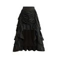 thumbnail image 2 of Women's Tennis Skirts Summer Layer Cake Ruffle Punk Style Long Skirt for Everyday Wear in Casual Resort Ready Ready Wardrobe Black M, 2 of 4