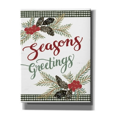 Epic Graffiti 'Pinecone Seasons Greetings' by Cindy Jacobs, Canvas Wall Art, 12"x16"