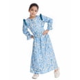 thumbnail image 5 of JAKANYQ Toddler Girls Long Sleeve Floral Dress Casual Flower Printed Dresses Kids Tie Waist Dress Maxi Dress Child Clothes Baby Trendy Dailywear, 5 of 9