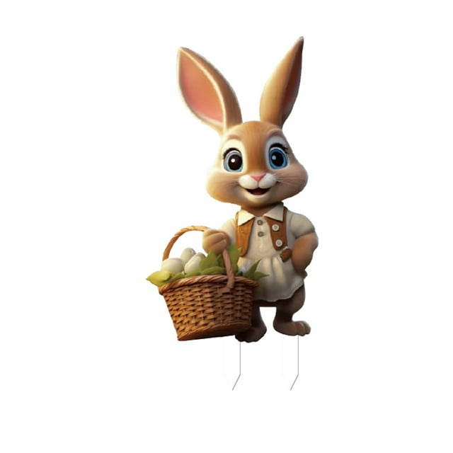 Binwennn Pool Sign Easter Bunny Outdoor Decorative Floor Easter Easter Yard Decoration Spring Decorative Floor