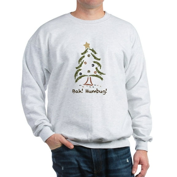 CafePress - Bah! Humbug! Tree Sweatshirt - Crew Neck Sweatshirt