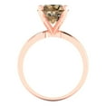 thumbnail image 4 of Clara Pucci 14K Rose Gold 3ct Champagne Solitaire Ring for Women, 4 of 8