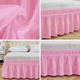 thumbnail image 4 of Solid Color Elastic Bed Skirt Wrinkle Free Dust Ruffle for Twin Queen King US Size, 4 of 6