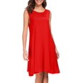 thumbnail image 3 of Robes T-Shirt Décontractées d'Été Sans Manches pour Femmes, Coupe Ample, Robe Débardeur de Plage, 3 of 7