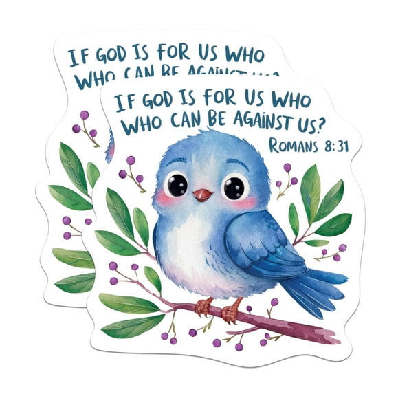(2 Packs) If God is for Us Who Can Be Against Us Magnets - Romans 8:31 Christian Magnets - 5 Inches On Longest Side - Premium Magnet - for Fridges, Toolboxes, Cars - Made in USA - MAG2302