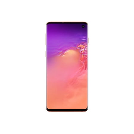 Samsung Galaxy S10 (Unlocked) - 4G smartphone - RAM 8 GB / Internal Memory 128 GB - microSD slot - OLED display - 6.1" - 3040 x 1440 pixels - 3x rear cameras 12 MP, 12 MP, 16 MP - front camera 10 MP - unlocked - flamingo pink