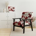 thumbnail image 2 of Designart "Monochrome Poinsettia Serenity II" Red Floral & Botanical Upholstered Accent Chair - Traditional Arm Chair For Bedroom, 2 of 5
