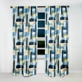 thumbnail image 6 of Designart "Explosive Blue Artistic Stripes II" Plaid Room Darkening Curtain Single Panel, 6 of 6