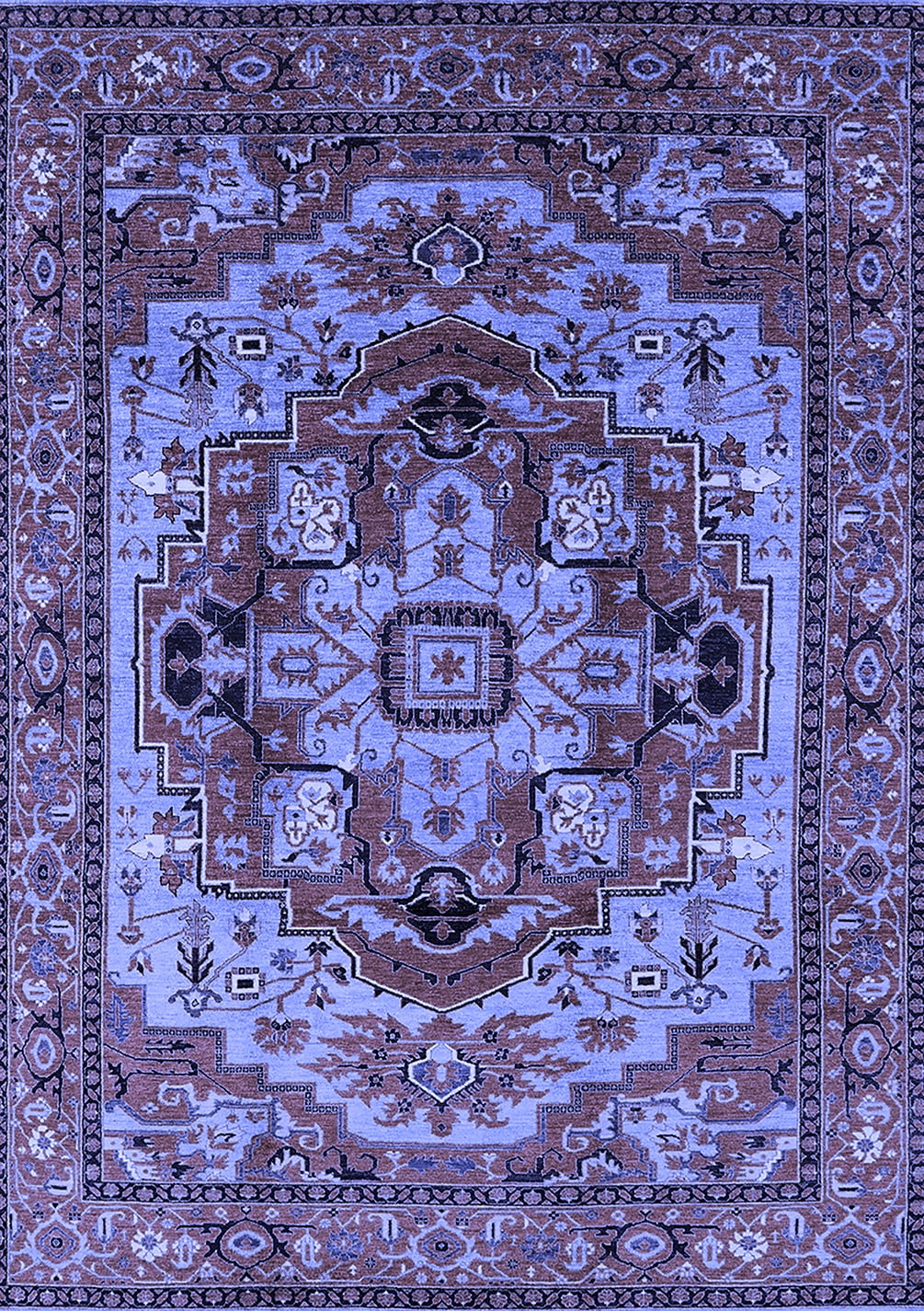 Factory Area Rugs Ahgly Company Indoor Rectangle Oriental Blue Industrial Area Rugs, 2' x ...