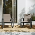 thumbnail image 2 of Flash Furniture Brazos Outdoor Rocking Chairs with Flex Comfort Material Brown 2/Pack, 2 of 9