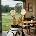 thumbnail image 4 of Yuyamidu Highland Cow Golf Head Covers, Fall Pumpkin Golf Club Covers Driver Headcovers, Fairway Woods Head Covers, Hybrids Headcover with Soft Lining for Golf Gifts, Thanksgiving, 4 of 7