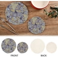 thumbnail image 4 of Coolnut Daisy Dot Paisley Placemats Set of 2, Woven Washers, Cotton, Round Large Pot Holder, Heat Resistant, for Pot Countertops Home Decor, 4 of 7