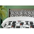 thumbnail image 4 of Ambesonne Geometric Duvet Cover Sets, Creative Modern Shapes, 2-Queen, Grey Vermilion, 4 of 6